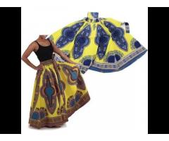 African Attire women African long Dashiki maxi skirt with pocket Wholesale african - Image 3