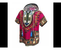 Wholesaler of Free size African Dashiki Hoodie T-Shirt Traditional Hippie Poncho Caftan - Image 1