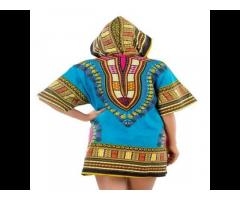 Wholesaler of Free size African Dashiki Hoodie T-Shirt Traditional Hippie Poncho Caftan - Image 2