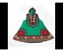 Wholesaler of African traditional Hoodie style sleeveless out-wear african dashiki hoody clothing