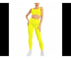 Gym Clothing Outfit Set Sexy Yoga Sets Bra Fitness Active-Wear High Elastic Sports Wear Bra
