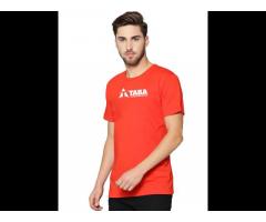 2021 custom men t-shirt and short set Men Red Printed Round Neck Custom T-shirt for men