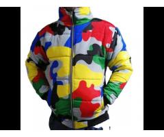 custom camo winter puffer jacket for men