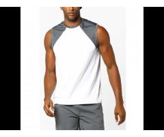 Wholesale Custom Men's 100% Cotton Sleeveless Gym Stringer Workout Muscle