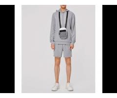 OEM Custom Label and Logo Men's Two Piece Casual Hoodies and Shorts Set at Wholesale 2022 - Image 1