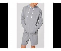 OEM Custom Label and Logo Men's Two Piece Casual Hoodies and Shorts Set at Wholesale 2022 - Image 2