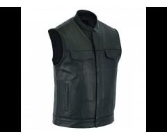 Best Quality Waistcoats Stylish Classic Design Leather Vest for Men GENUINE Leather Shell