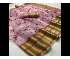 Pure handloom Banarasi saree with heavy zari weaving border work with high quality saree - Image 2