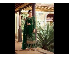 Designer Dress Material Sharara Yellow Color Pakistani Designer Bridal Dresses Collection - Image 2