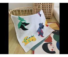 Ataya Kids Cartoon Dinosaur Woollen Blanket Nordic High-quality Baby Cotton Knitted Blanket