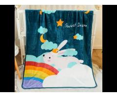 Ataya Cute Children's Cartoon Flannel Comforter Coral Velvet Blanket Baby Minky Blanket