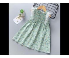 New Summer Toddler Floral Skirt Kids Princess Gauzy Dress Ruffles Sleeves Baby