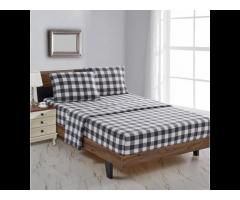 Ataya high quality 4pcs polar fleece bed linen bed sheet bedding set