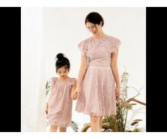 Best Price Summer Sale Mommy And Me Matching Lace Dress For Women - Image 3