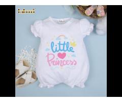 Little princess embroidery bubble for newborn OEM ODM baby set clothing customized