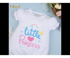 Little princess embroidery bubble for newborn OEM ODM baby set clothing customized - Image 3