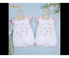 Colorful patterns embroidery bubble for newborn OEM ODM baby set clothing customized - Image 2