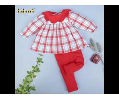 Flower Scallop baby set clothing for little girls OEM ODM girls clothing sets customized