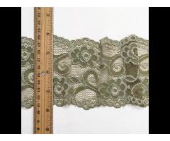New Design Floral Stretchy Elastic Lace Trim Fabric Sewing High Quality Elastic Lace Trim - Image 1