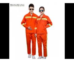 TONGYANG Working Clothing For Men Orange Color Workwear Construction Mechanic Light