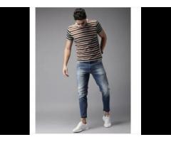 Men's Ankle Length Branded Denim Jeans