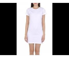 Women's Plain Half Sleeve T Shirt Dress - Image 3