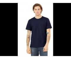 Men's Blue Plain Cotton T Shirt
