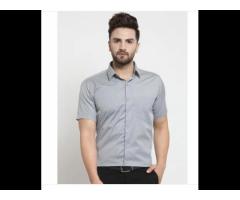 Men's Grey Half Sleeves Shirt 0
