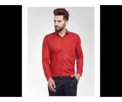 Men's Red Cotton Shirt 0