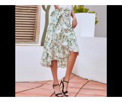 TONGYANG Women Summer High Waist Flower Polka Dot Print A-line Skirts Ladies - Image 3