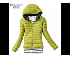 TONGYANG Autumn Winter Women Basic Jacket Coat Female Slim Hooded Brand Cotton Coats