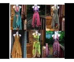 Vintage Sari Recycled Silk Dress
