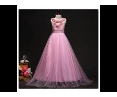 Trendy Pink Applique Sleeveless Dress