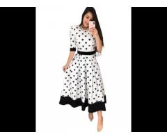 Ritsila Women's Fit And Fancy Western Polyester Midi Dress