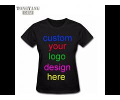 Tongyang Woman Advertising brand tshirt short sleeve blank OEM Custom Printed Personalized