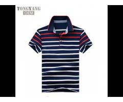 TONGYANG New Striped Men Polo Cotton Short-sleeve Polo Homme Baseball Polo Shirt