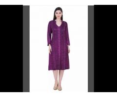 Paras Fashion 100% Rayon Stylish Stone Wash Dress for Women