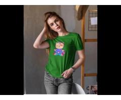 iKraft Women's Slim Fit Green T-Shirt