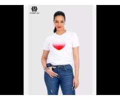 HEART WHITE T-SHIRT FOR WOMEN ladies t shirts wholesale OEM ODM wholesale womens