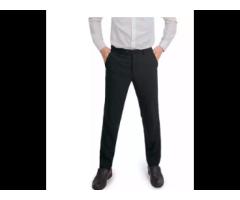 High-end office men's trouser with hem and 2 back pockets formal pants casual office trousers