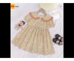 Children's flower dress with soft, cool and cute flower kate fabric for babies