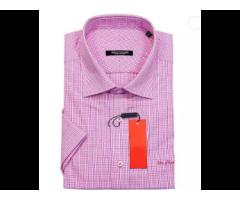Elegant short sleeve checked pocket business shirt for men