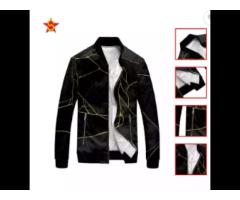 Sample Offer Men Clothing 3d Printing Jacket Men Bomber Jacket With 100% Polyester