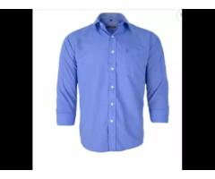 Sahulu fashion- Fashion Business Casual Light Blue 100% Cotton Formal Slim Office Shirts