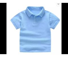 Kids Boys And Girls Plain Blank Short Sleeve 100% Cotton Polo T Shirt Custom