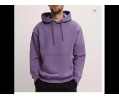 Hot sale solid color OEM custom loose fitting baggy blank plain basic hoodie for men