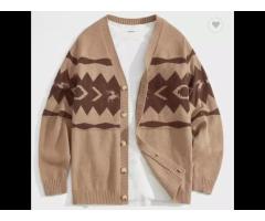 Autumn/Winter Men Warm Loose Korean Version Casual Single Breasted Sweater