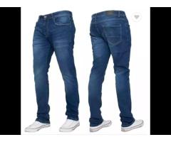 2023 Wholesale price Garment wash cotton slim fit skinny custom ripped denim men's jeans