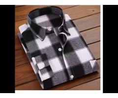 Low-cost processing of men's long-sleeved plaid shirts spring and autumn thin-style shirts - Image 3