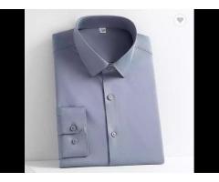 Men's dress shirts custom embroidered trademark wholesale long-sleeved plain shirts - Image 2